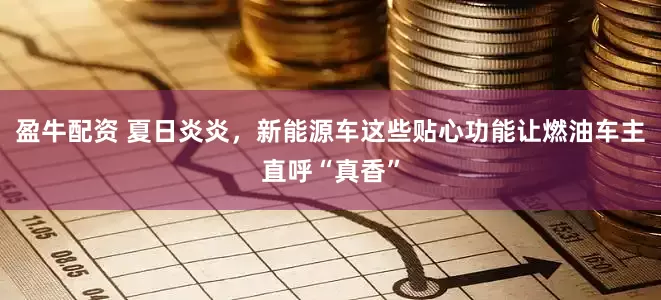 盈牛配资 夏日炎炎，新能源车这些贴心功能让燃油车主直呼“真香”